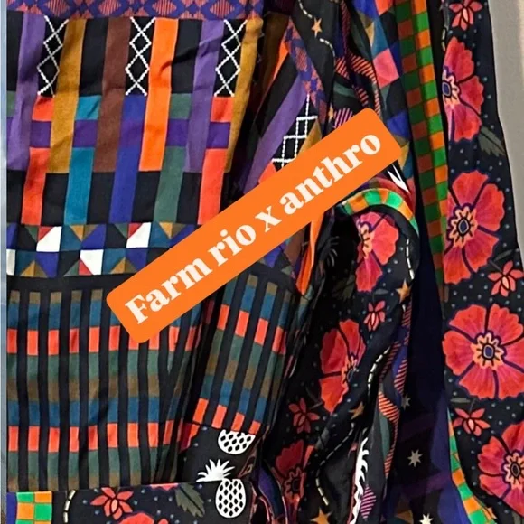 FARM Rio Colorful Long Sleeve Dress - Picture 3 of 3